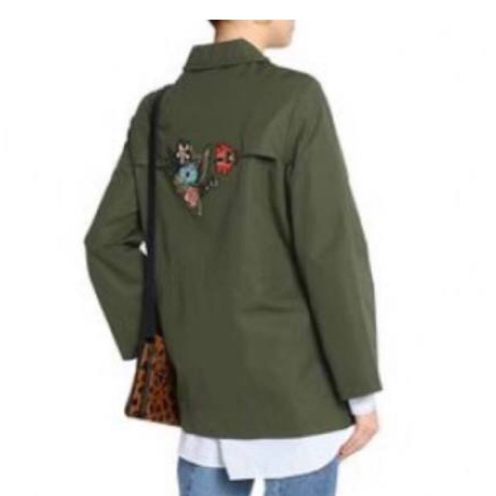Sandro Paris Olive Green Women's Military Utility Jacket. Size 2 - Picture 12 of 13